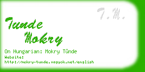 tunde mokry business card